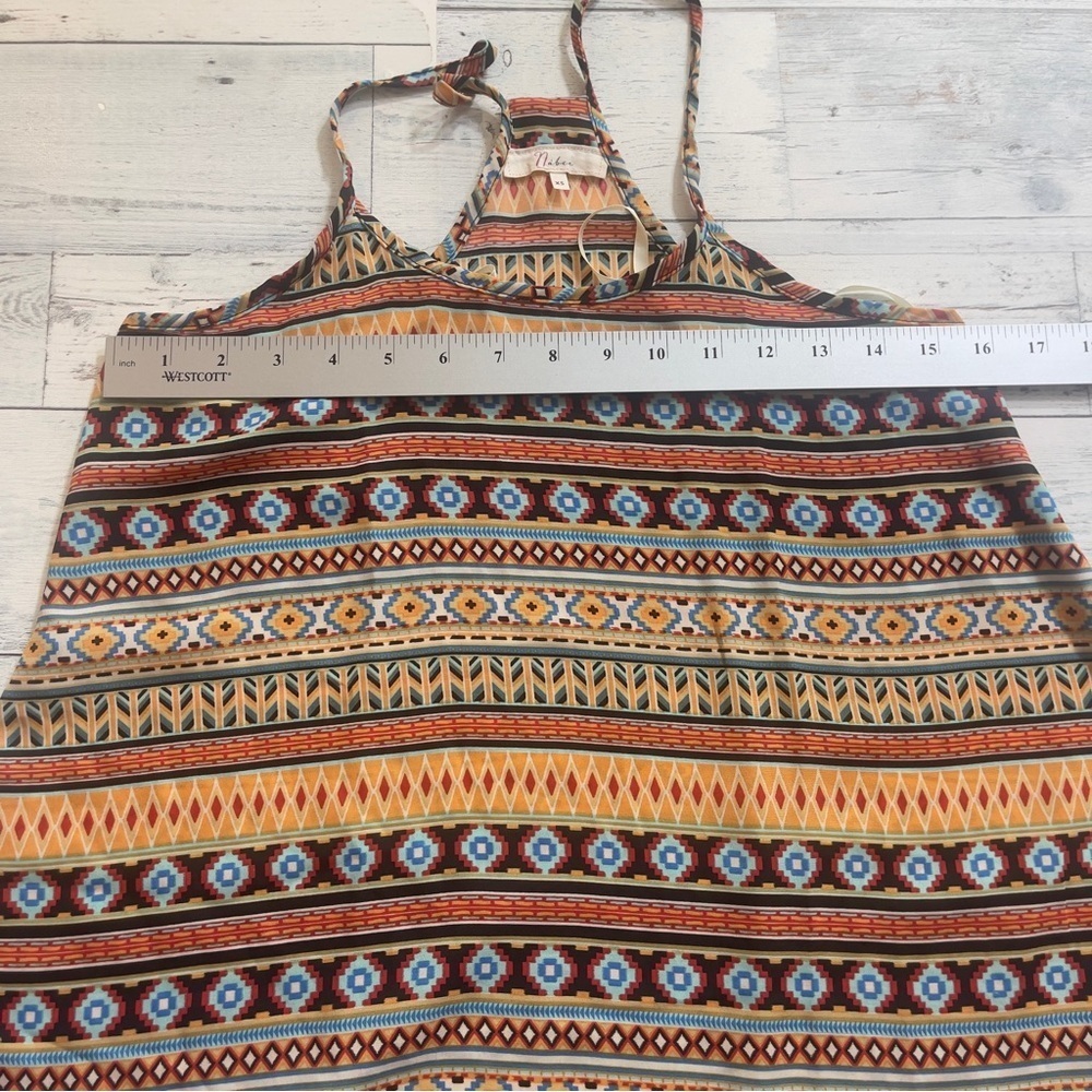Nabee Aztec Racerback High Low Lightweight Top Extra Small - Picture 8 of 9